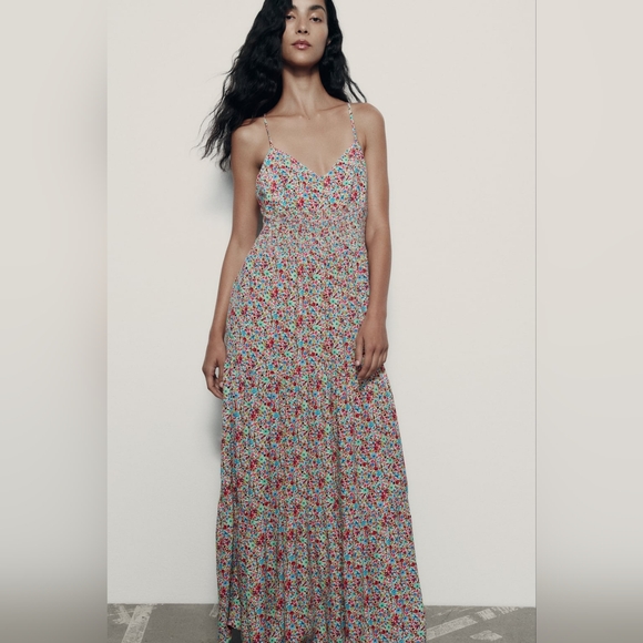 New Zara Floral Printed Midi Dress - 8072/836 - Picture 3 of 11